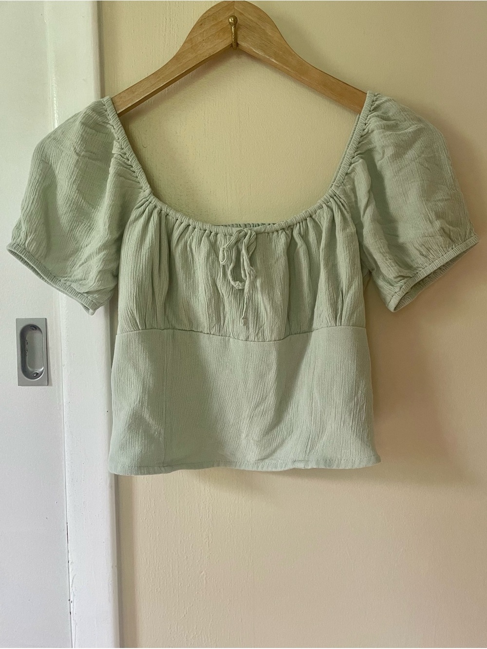 Hollister Sage Puff Sleeve Top
